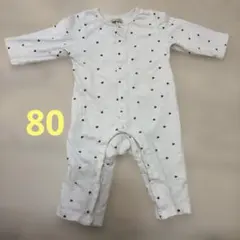 petit main ハート柄ロンパース 80cm