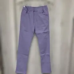 パープル スリムフィット 長ズボン