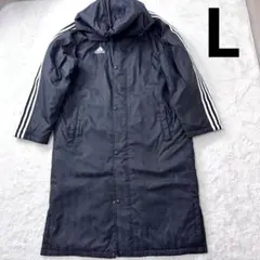 美品 adidas アディダス ベンチコート ダウンコート サッカー ボア L