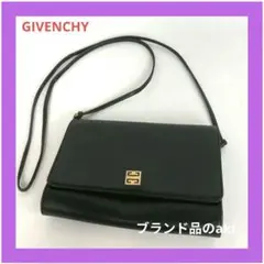 美品】ジバンシィ アクセサリーポーチ レザー 肩掛 黒 4Gロゴ チャーム 