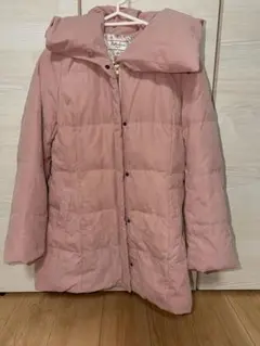 フード付きピンクダウンジャケット