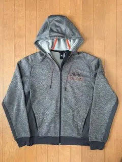 adidas アディダスフード付ジップアップパーカー Lサイズ