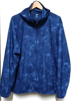 UNIQLOユニクロネイビー フルジップ UVマウンテンパーカーX L