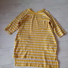 ストライプ 七分袖チュニック120