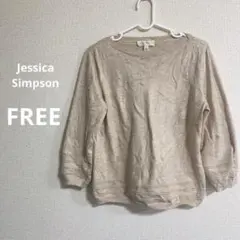 古着✨ Jessica Simpson ベージュ 7分袖ニット トップス