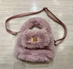 ケイトスペードファーショルダーバッグピンク