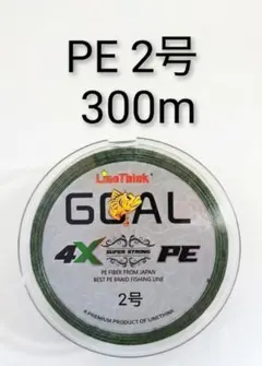 4本編み　PE ライン 2号 300m 40lb　 グリーン 釣り糸