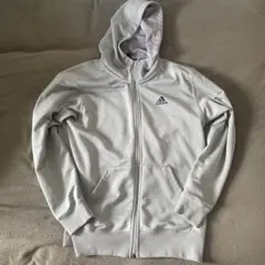 adidas グレー フルジップパーカー M