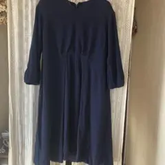 セラビ　フェストニール インクブルー ワンピース　七分袖Mサイズ