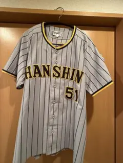 阪神タイガース 中野拓夢 #51 ビジターユニフォーム NPB仕様のサムネイル