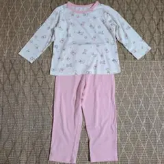 子供パジャマ　110cm　ピンク　 ウサギとくま柄