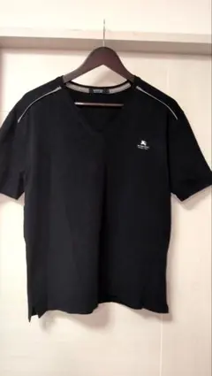 BURBERRY BLACKLABEL VネックTシャツBLACK 希少Lサイズのサムネイル