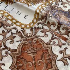 CELINE シルクハンカチ チェーンデザイン