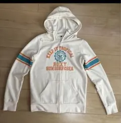 ROXY フード付きパーカー M ホワイト