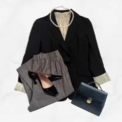 オフィスカジュアル セットアップ コーデ売り 3点セット キレイめ 薄手 38