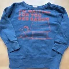 デニムダンガリー　スヌーピー　トレーナー　110