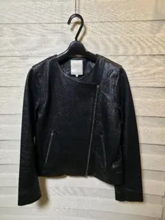 B:MING by BEAMS ノーカラーレザージャケット 羊革