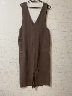 アーバンリサーチ　ブラウン Vネック サロペット