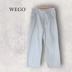 WEGO ウィゴー ワイドデニムパンツ ジーンズ ライトブルー Mサイズのサムネイル