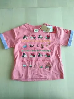 新品未着用　ミッキー・ミニー Tシャツ ピンク　80サイズ