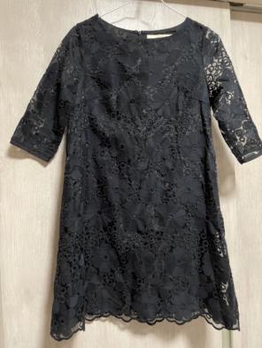 SHIPS シップス 膝上レースワンピース