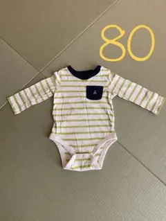 ロンパース　ベビーギャップ　ボーダー　80