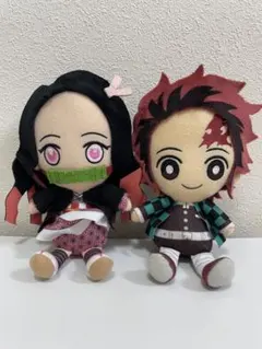 鬼滅の刃☆禰豆子、炭治郎 ぬいぐるみセット。