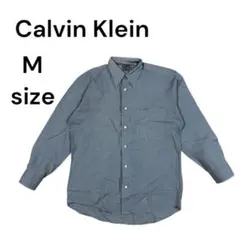 CK カルバンクライン　ドレスシャツ　長袖　グレー　メンズ　M 2676のサムネイル