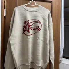 Astrally ロゴデザイン ニット セーター