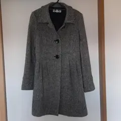 ロングコート ツイード生地 裏地あり