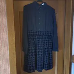 earth　music＆ecology　千鳥切り替えワンピース　Мサイズ