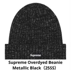 Supreme Overdyed Beanie Metallic Black