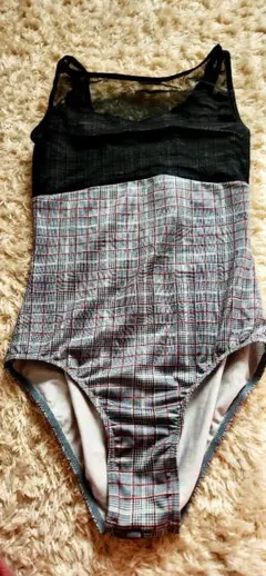 チェック柄タンクトップレオタード 150