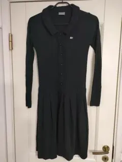 美品✦LACOSTEラコステ　上品カジュアルポロワンピース　M　ブラック