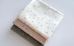 チェック&ストライプ　星の綿麻