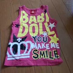 BABYDOLL ノースリーブ タンクトップ ピンクのサムネイル
