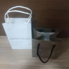 DEAN & DELUCA ショップ袋 ホワイト グレー