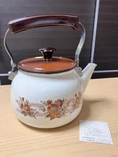 未使用】ホーローケトル 花柄 やかん 昭和レトロ レトロポップ - メルカリ