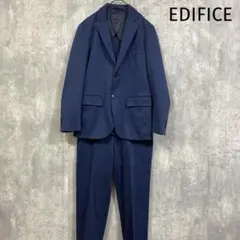 417 EDIFICE ストレッチウーリーフラノ スペシャルセットアップ M 紺