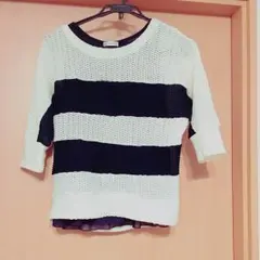 七分袖サマーニットアンサンブル！二点セット