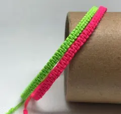 【オーダー受付中】ミサンガ　2本セット　ブレスレット　アンクレット　推しカラー