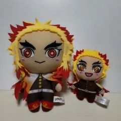 鬼滅の刃煉獄杏寿郎ぬいぐるみマスコット２点セット