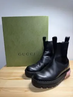 GUCCI GG柄 サイドゴアブーツ キャンバス ブラック サイズ約30センチ GUCCI GG柄 サイドゴアブーツ キャンバス ブラック サイズ約30センチ