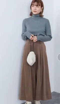 《新品》ビームスハートスエード調 ワイドパンツ