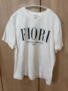 H&M ホワイト ロゴTシャツ M