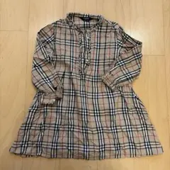 BURBERRY チェック柄 長袖ワンピース 120
