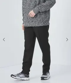 【美品】オルマイイージーパンツ シャークススキン Mサイズ ブラック