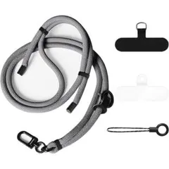 新品❣️便利‼️スマホストラップ ショルダー 首掛け 斜め掛け ロープ 青 ブルー