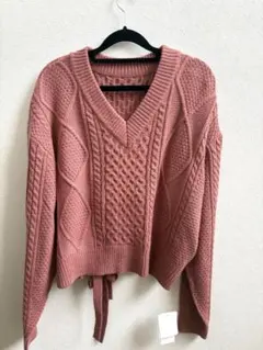 新品未使用 即購入⭕️ap retroケーブルニット ピンク Fサイズ 春