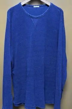 GU　長袖Tシャツ　ロンT ブルー　綿100%